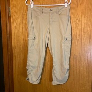 Eddie Bauer Women's Beige Cargo capri pants